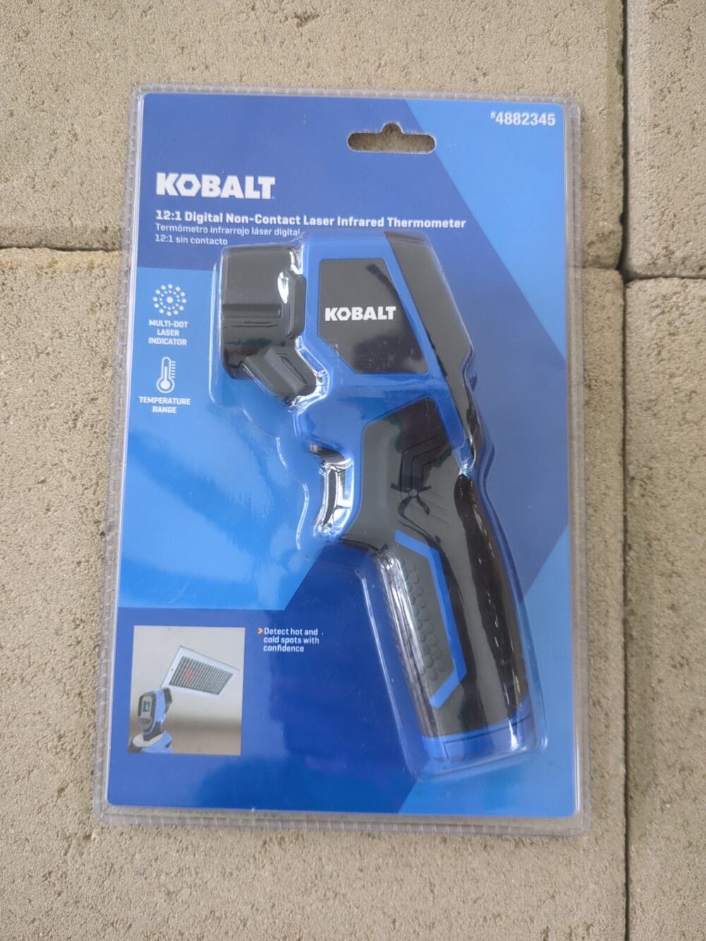Kobalt 12:1 Digital Non-Contact Multi-Dot Laser Infrared Thermometer 4882345